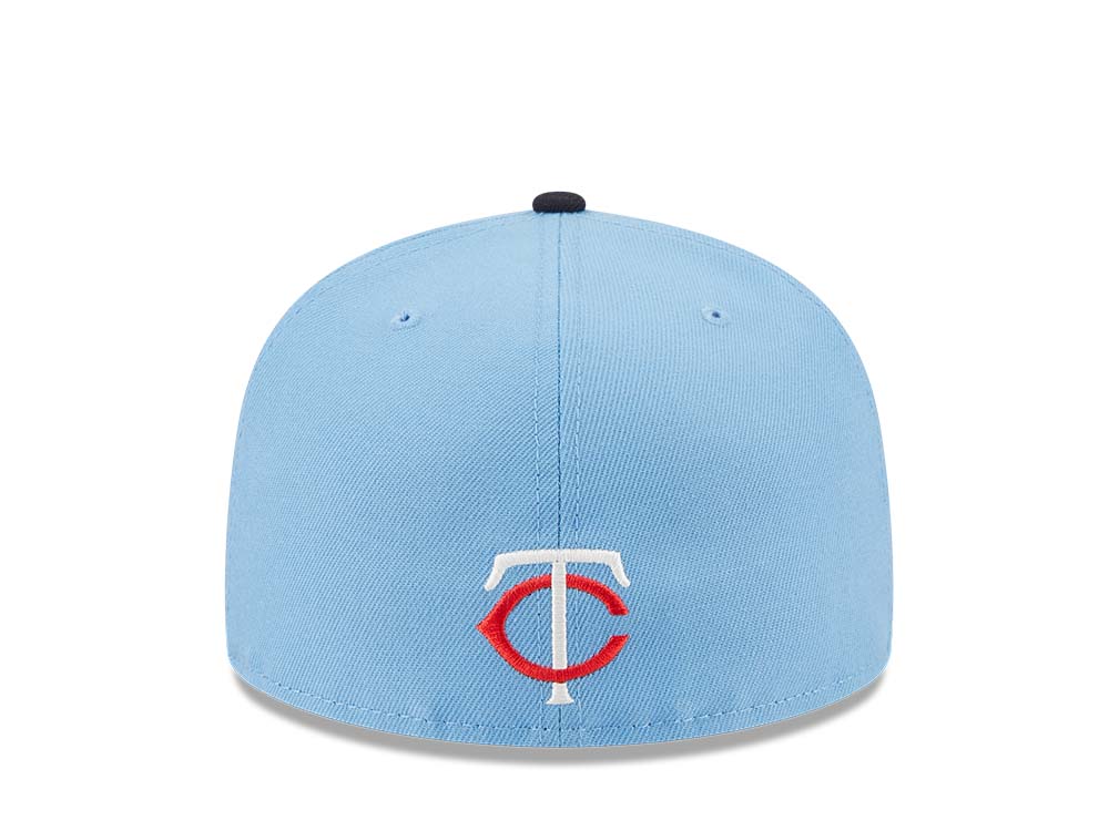 New Era Minnesota Twins Powder Blues Sky Throwback Two Tone Edition 59Fifty Fitted Hat