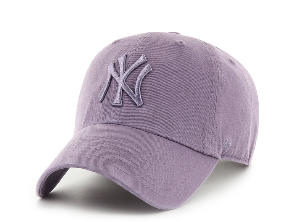 47 Brand New York Yankees Iris Purple Clean Up Strapback Cap