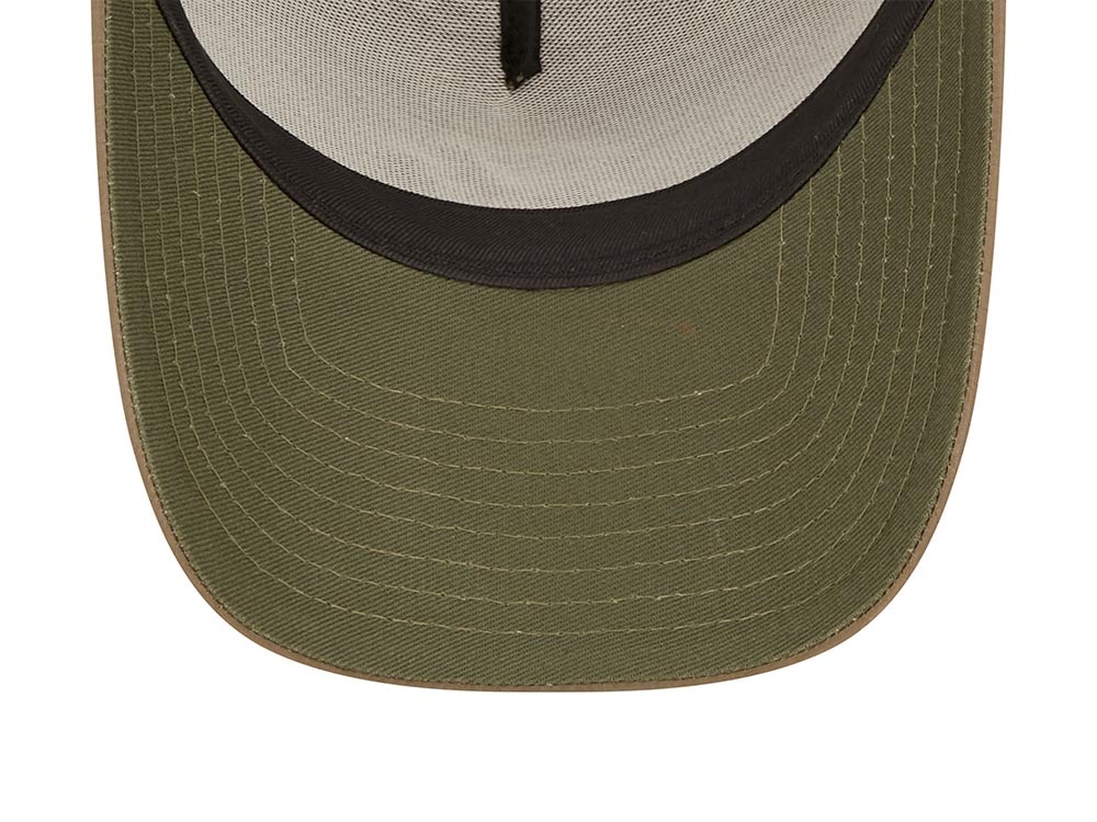 New Era New York Yankees Ripstop Olive A Frame Trucker Snapback Hat