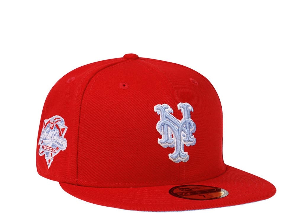 New Era New York Mets World Series 2000 Red Glacier Blue Edition 59Fifty Fitted Hat