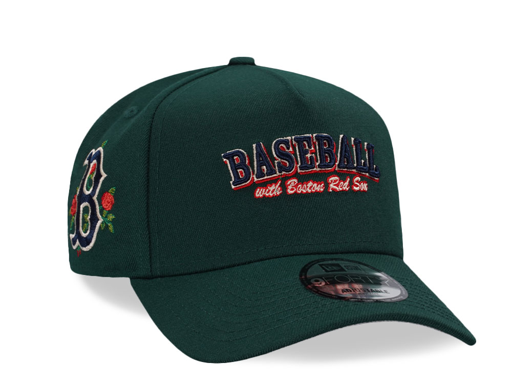 New Era Boston Red Sox Dark Green Prime Edition 9Forty A Frame Snapback Hat