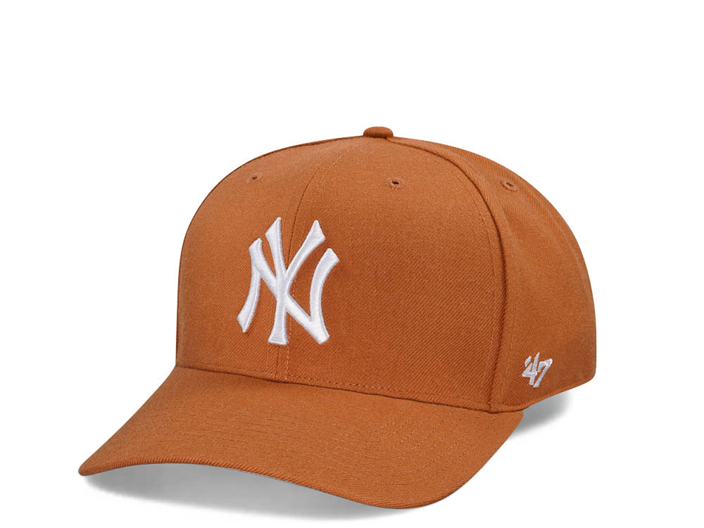 47Brand New York Yankees Burnt Orange Cold Zone MVP DP Snapback Hat