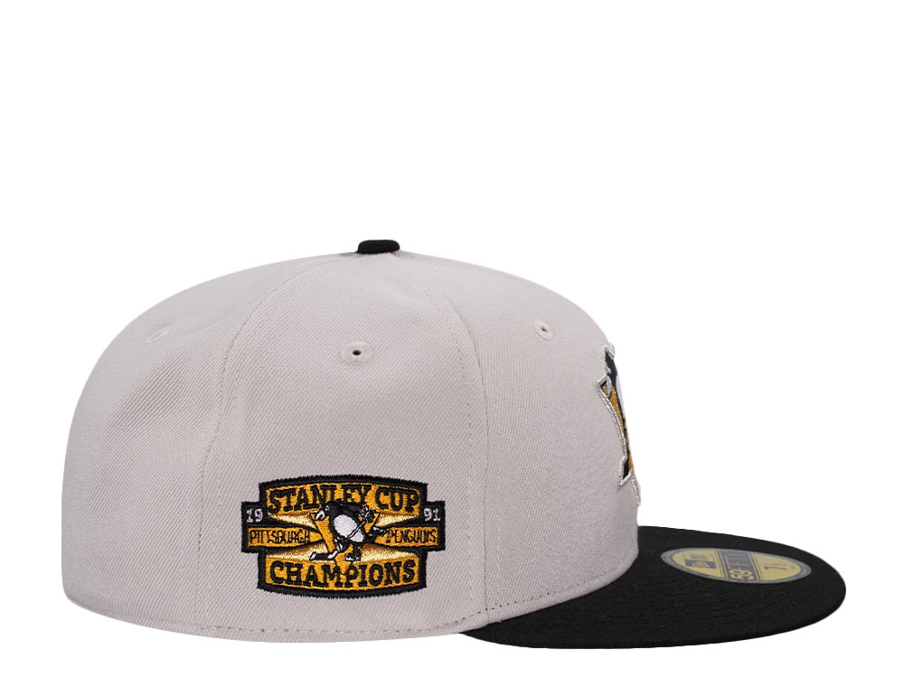 New Era Pittsburgh Penguins Stanley Cup Champions 1991 Stone Two Tone Edition 59Fifty Fitted Hat
