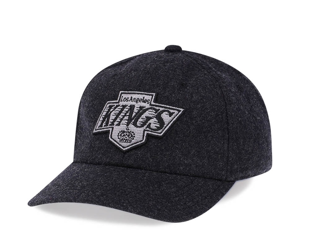 American Needle Los Angeles Kings Black Curved Archive Wool Strapback Hat