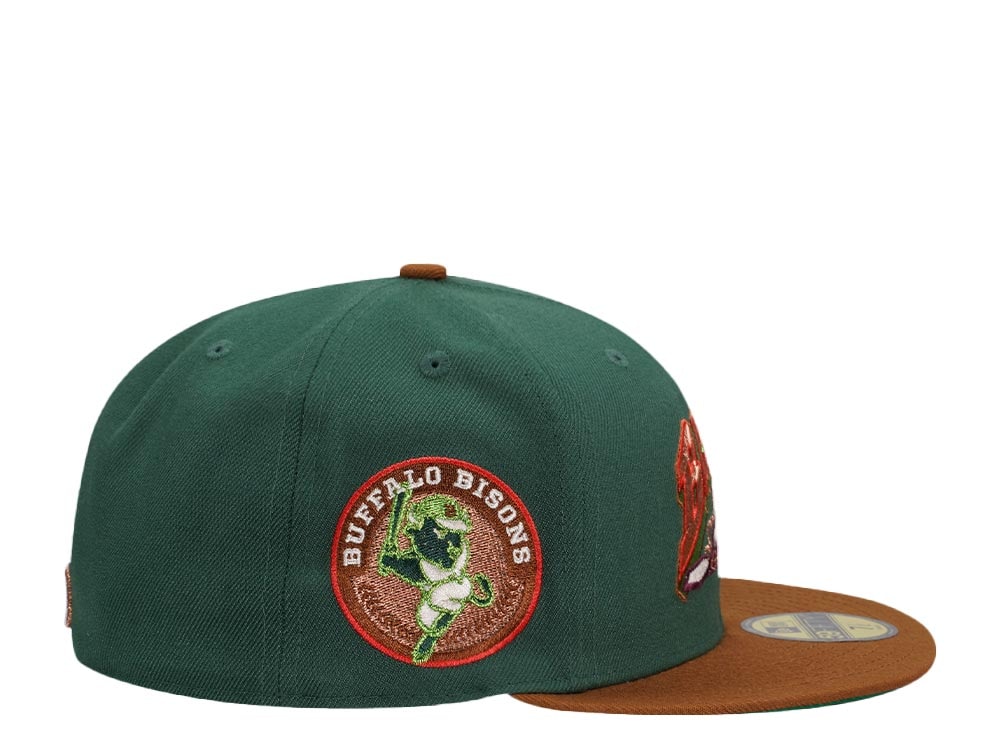 New Era Buffalo Bisons Green Copper Metallic Elite Two Tone Edition 59Fifty Fitted Hat