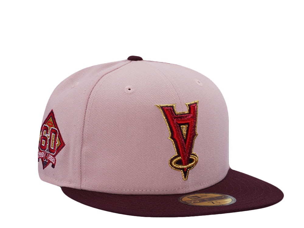 New Era Anaheim Angels 60th Anniversary Pinkrouge Two Tone Edition 59Fifty Fitted Cap
