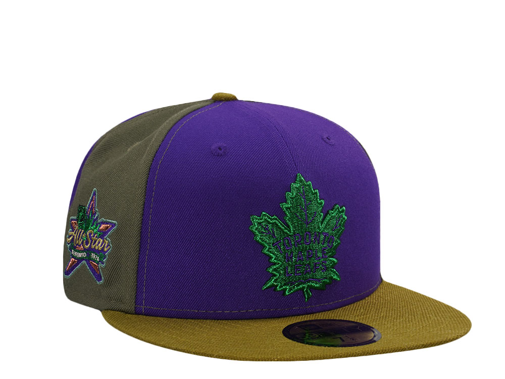 New Era Toronto Maple Leafs All Star Game 2024 Olive Purple Two Tone Edition 59Fifty Fitted Cap