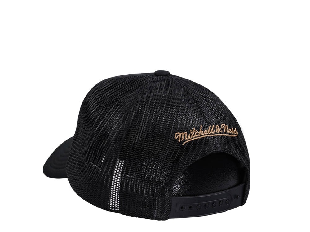 Mitchell & Ness Philadelphia 76ers Black Billboard Trucker Snapback Hat