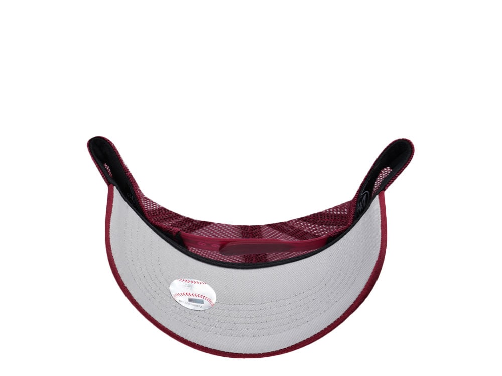 47Brand Philadelphia Phillies Cardinal Tri Tone Foam Offside Trucker Snapback Hat