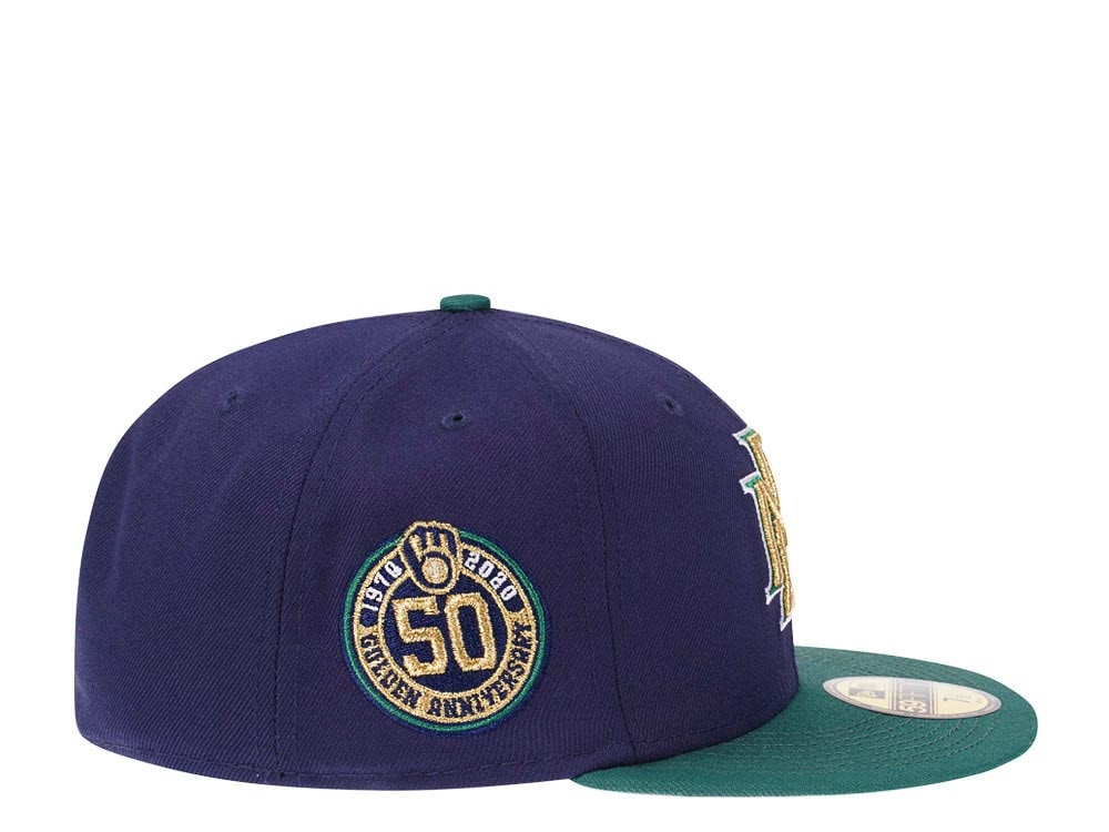 New Era Milwaukee Brewers 50th Anniversary Two Tone Edition 59Fifty Fitted Hat