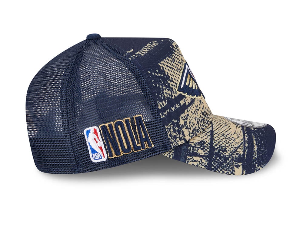 New Era New Orleans Pelicans NBA Tip Off 2024 Trucker 9Forty A Frame Snapback Hat