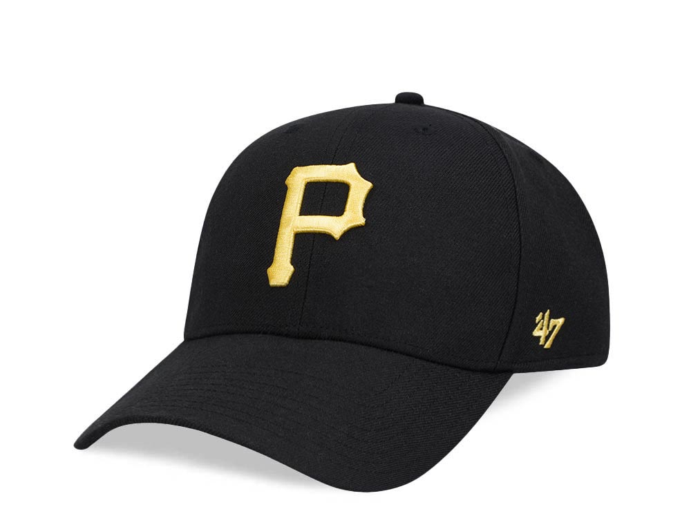 47Brand Pittsburgh Pirates Black MVP Snapback Hat