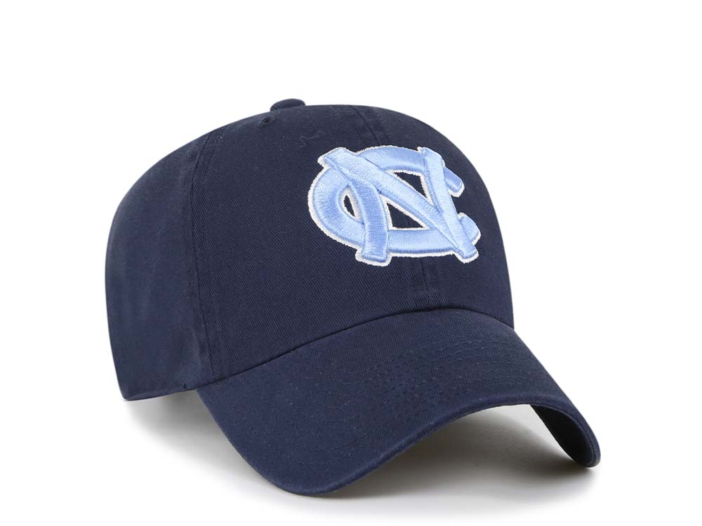 47Brand North Carolina Tar Heels Navy Clean Up Strapback Hat
