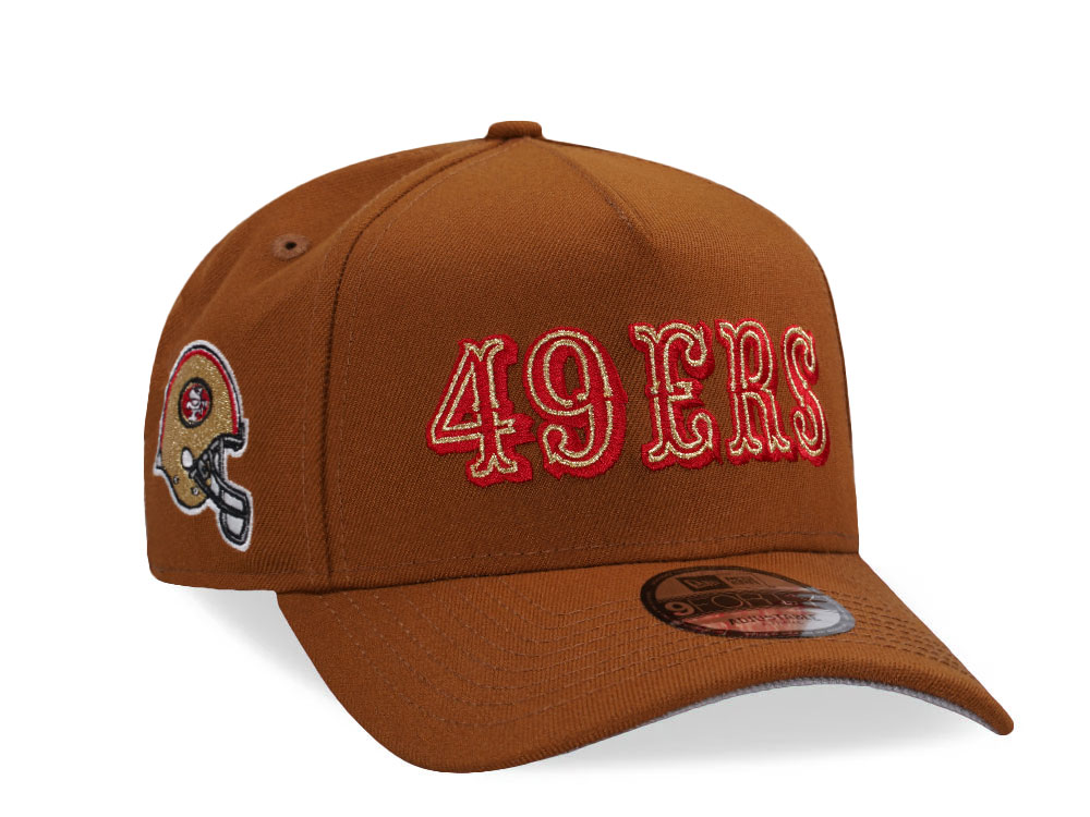 New Era San Francisco 49ers 60th Anniversary Bourbon Prime Edition 9Forty A Frame Snapback Hat