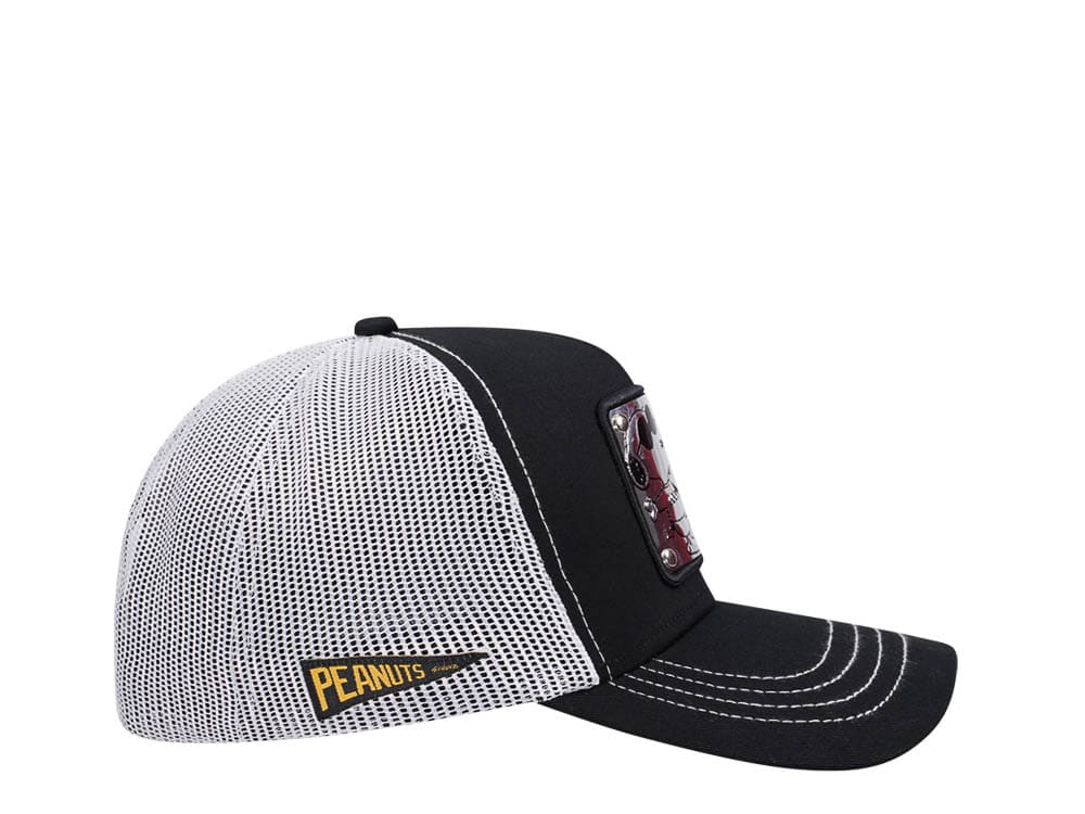 Capslab Peanuts Snoopy Black Grey Trucker Snapback Hat
