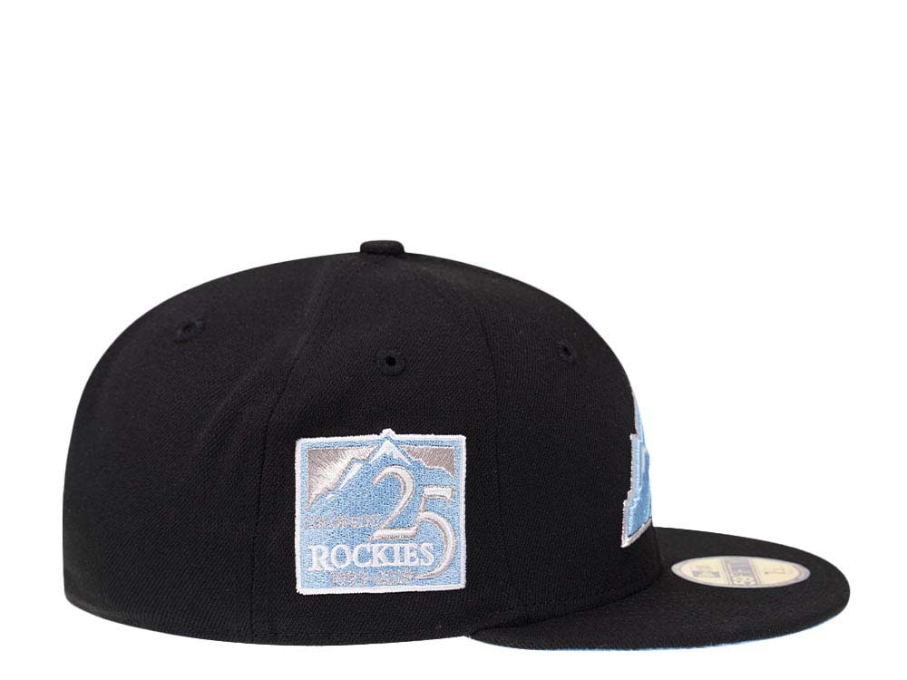 New Era Colorado Rockies 25th Anniversary Glacier Blue Silver Edition 59Fifty Fitted Hat