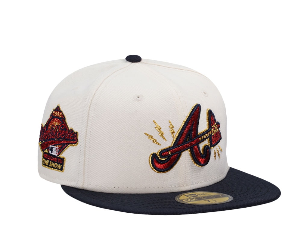 New Era Atlanta Braves World Series 1995 Chrome Throwback Two Tone 59Fifty Fitted Hat