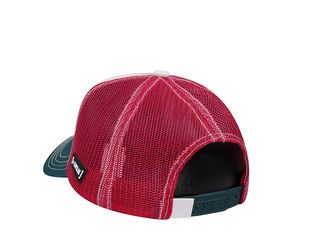 Capslab Peanuts Snoopy White Red Green Trucker Snapback Hat
