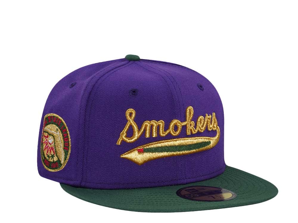 New Era Tampa Smokers Purple Gold Two Tone Edition 59Fifty Fitted Hat