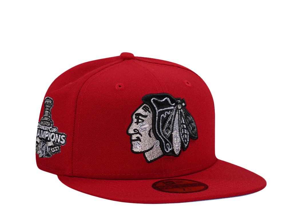 New Era Chicago Blackhawks Stanley Cup 2010 Scarlet Metallic Edition 59Fifty Fitted Cap