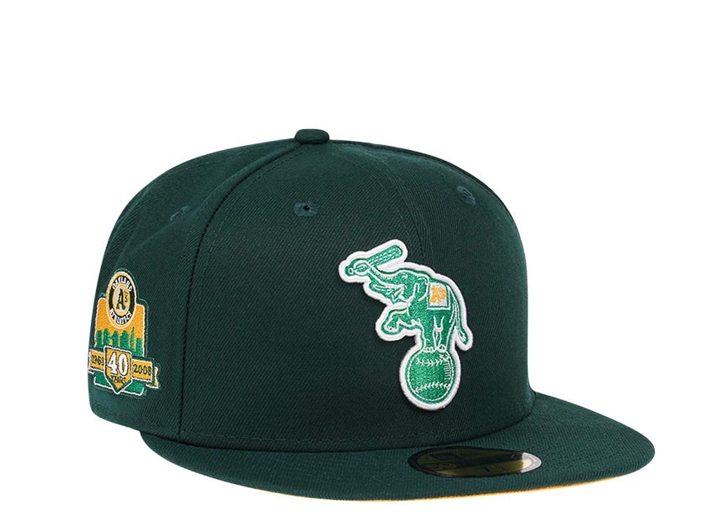 New Era Oakland Athletics 40th Anniversary Dark Green Color Team Edition 59Fifty Fitted Hat