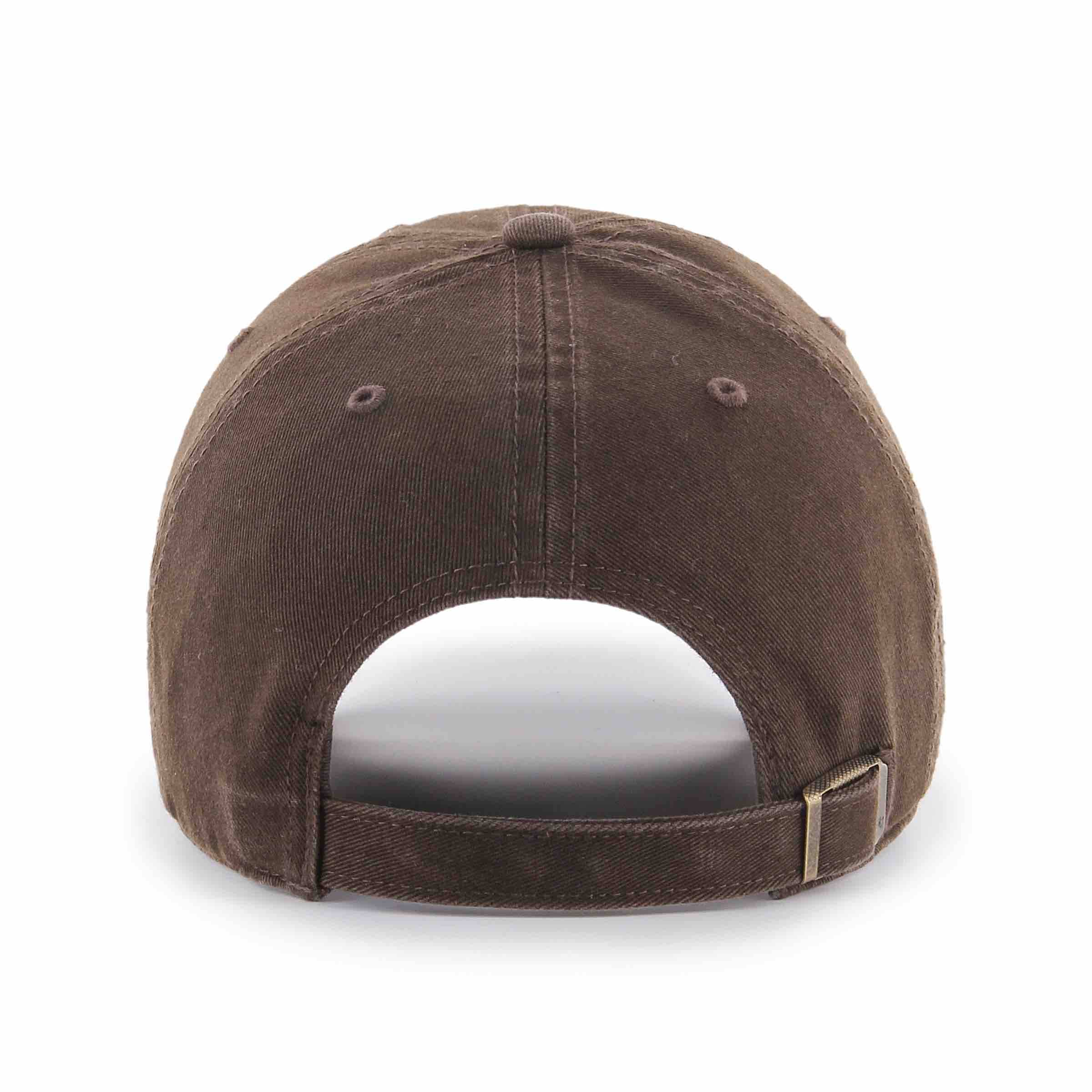 47brand New York Yankees Brown Curved Clean Up Strapback Hat