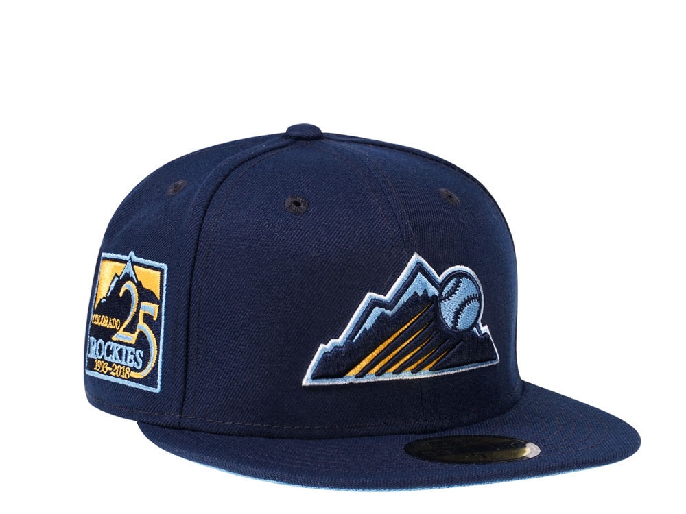 New Era Colorado Rockies 25th Anniversary Glacier Blue Edition 59Fifty Fitted Hat