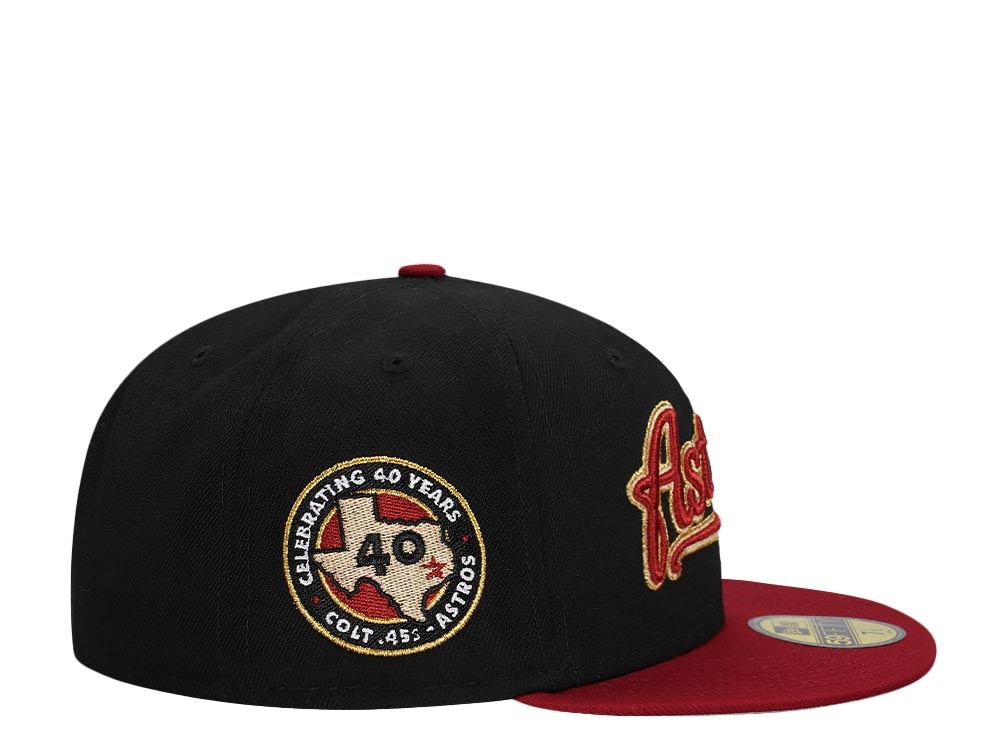 New Era Houston Astros 40th Anniversary Black Brick Gold Two Tone Edition 59Fifty Fitted Hat