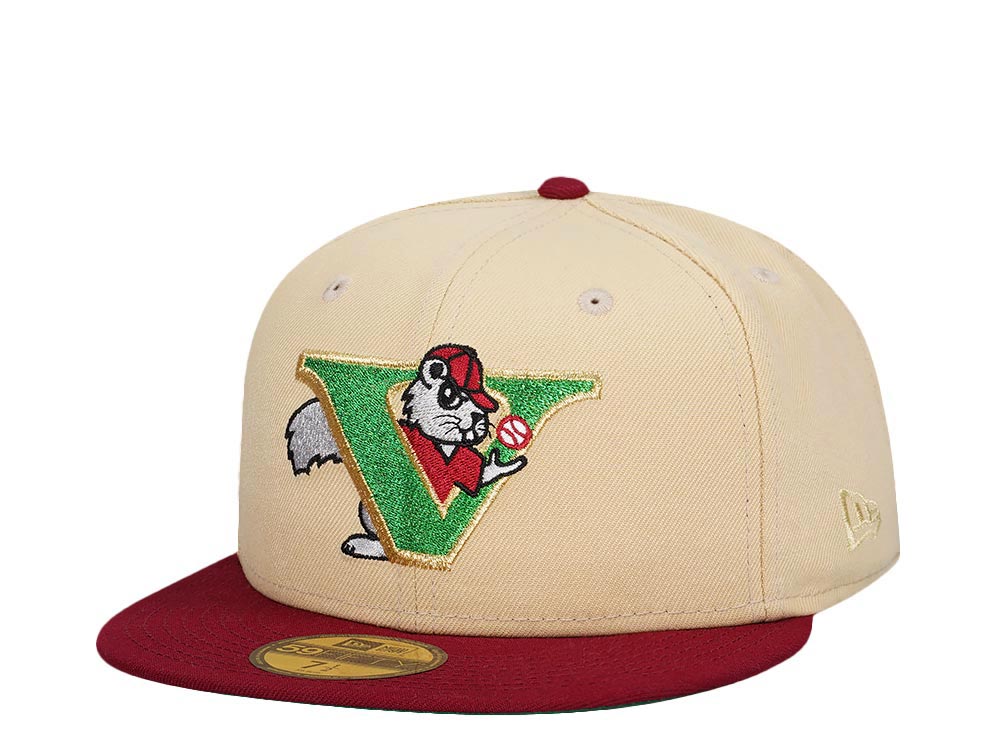 New Era Visalia Oaks Vegas Gold Metallic Two Tone Edition 59Fifty Fitted Hat