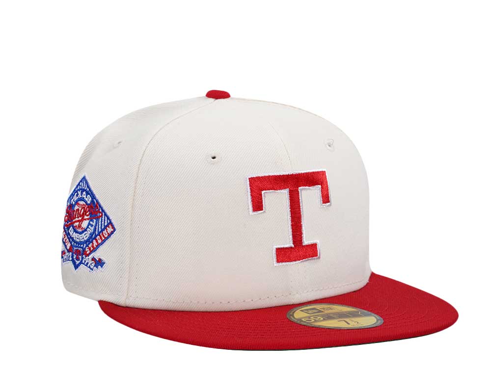 New Era Texas Rangers Arlington Stadium Chrome Throwback Two Tone Edition 59Fifty Fitted Hat