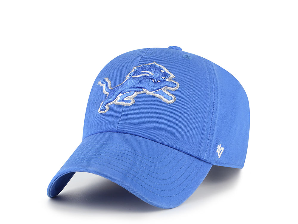 47Brand Detroit Lions Blue Raspberry Classic Edition Clean Up Strapback Cap