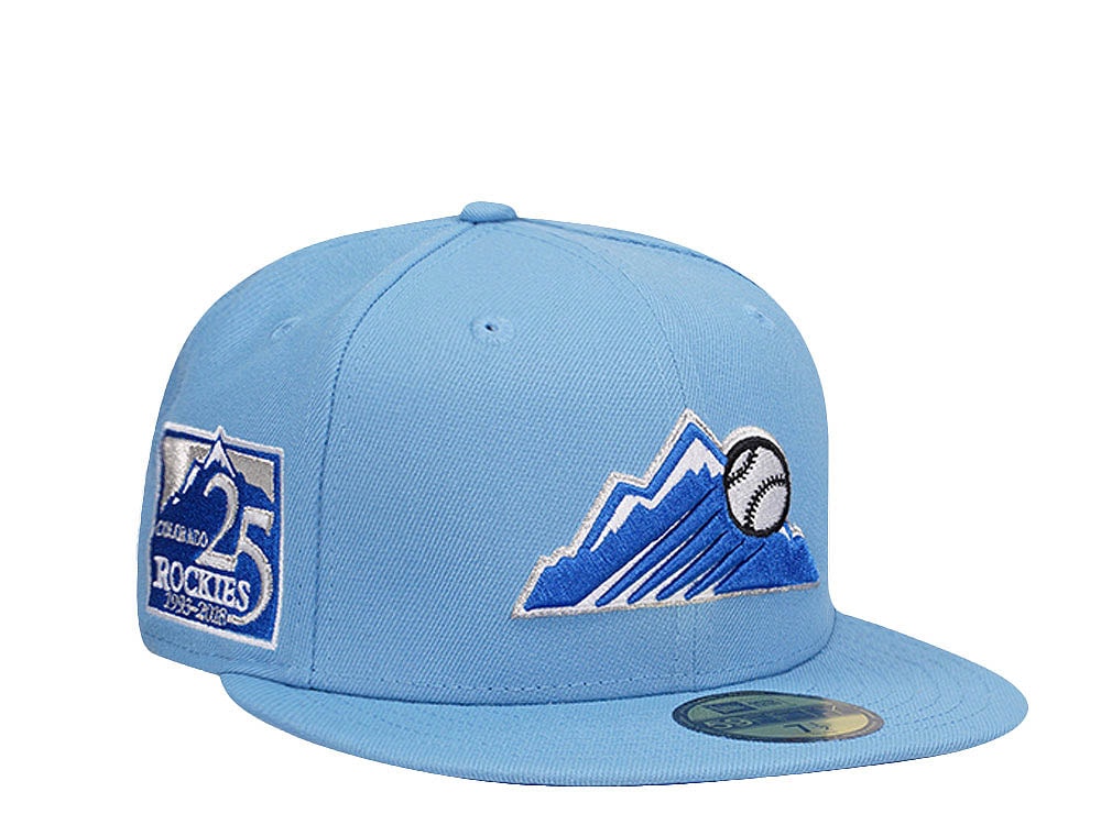 New Era Colorado Rockies 25th Anniversary Glacier Blue and Ice Edition 59Fifty Fitted Hat