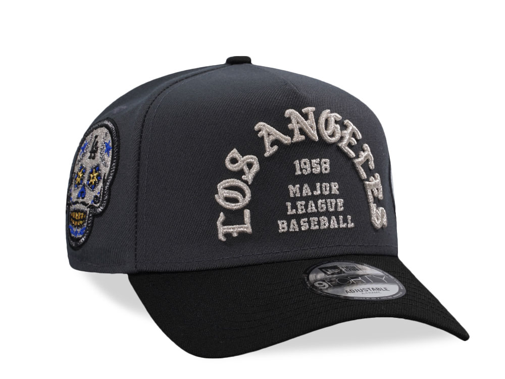 New Era Los Angeles Dodgers Skull Dark Gray Two Tone Edition  9Forty A Frame Snapback Cap
