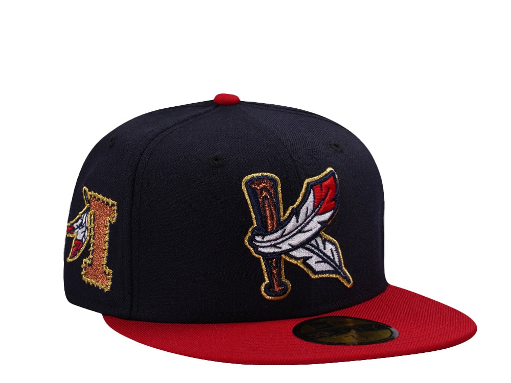 New Era Kinston Indians Navy Wool Two Tone Edition 59Fifty Fitted Cap