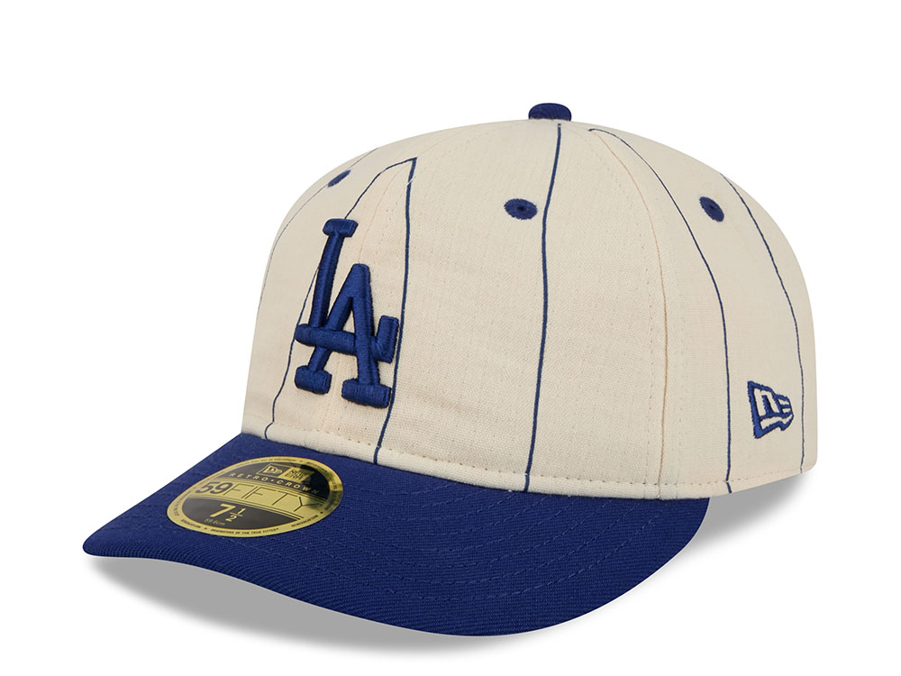 New Era Los Angeles Dodgers Linen Two Tone Edition 59Fifty Retro Crown Fitted Cap