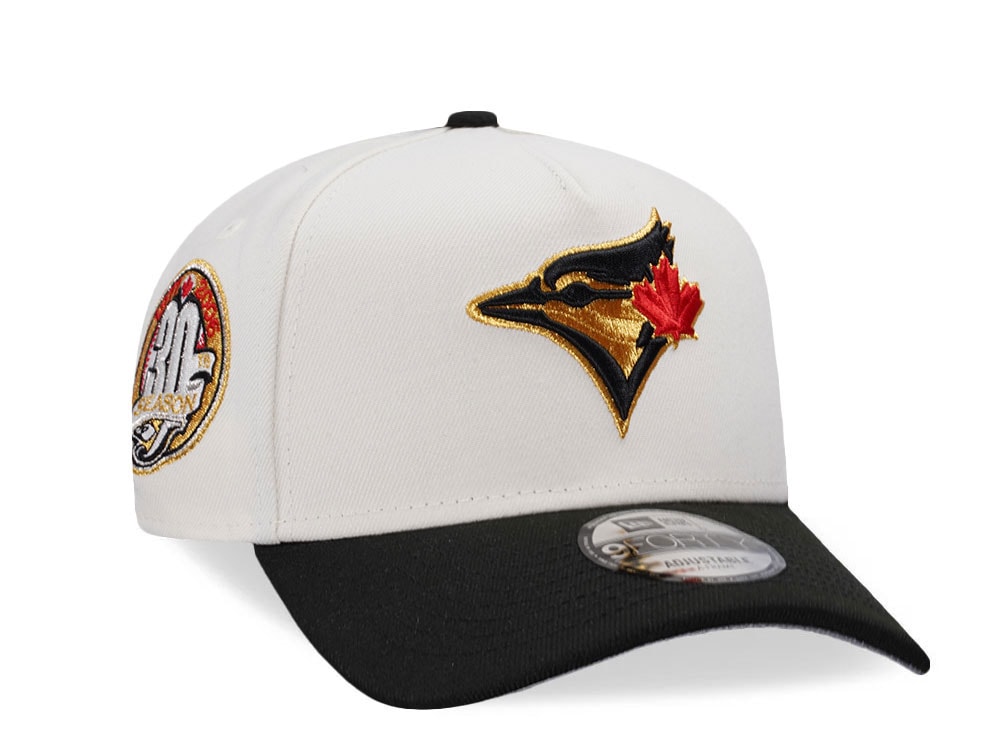 New Era Toronto Blue Jays 30th Anniversary Chrome Black Two Tone Edition 9Forty A Frame Snapback Hat