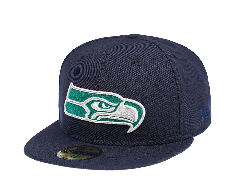 New Era Seattle Seahawks Navy and Green 59Fifty Fitted Hat
