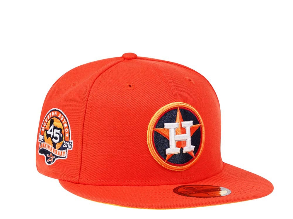 New Era Houston Astros Houston Astros 45th Anniversary Flash Orange Edition 59Fifty Fitted Hat