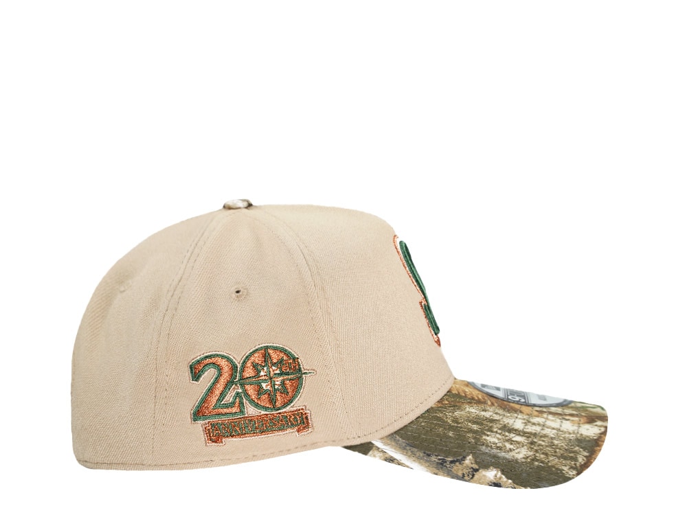 New Era Seattle Mariners 20th Anniversary Camel Realtree Two Tone Edition 9Forty Snapback Hat