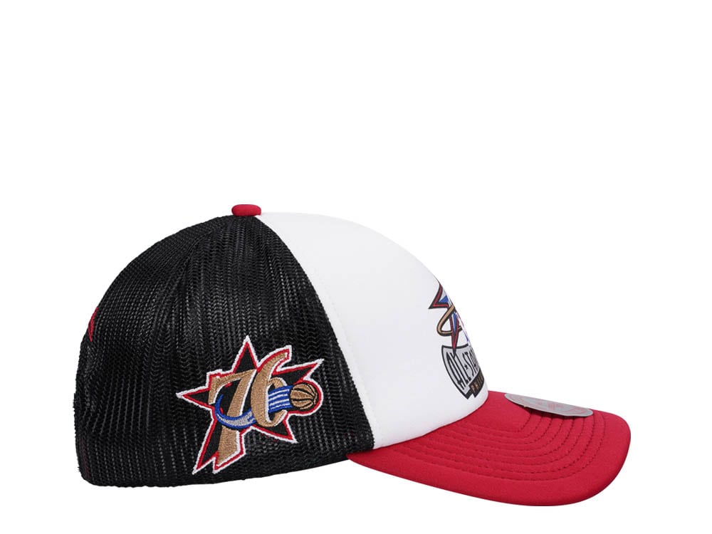 Mitchell & Ness Philadelphia 76ers All Star 2002 Party Time Trucker Snapback Hat