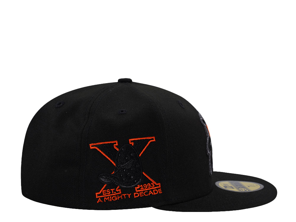 New Era Anaheim Ducks 10th Anniversary Blackout Prime Edition 59Fifty Fitted Cap