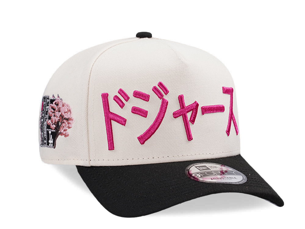 New Era Los Angeles Dodgers Tokyo Series 2025 Light Cream Two Tone Edition 9Forty A Frame Snapback Cap