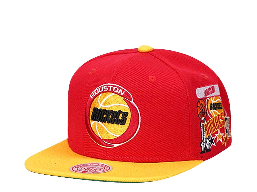 Mitchell & Ness Houston Rockets Patch Overload Hardwood Classic Snapback Hat