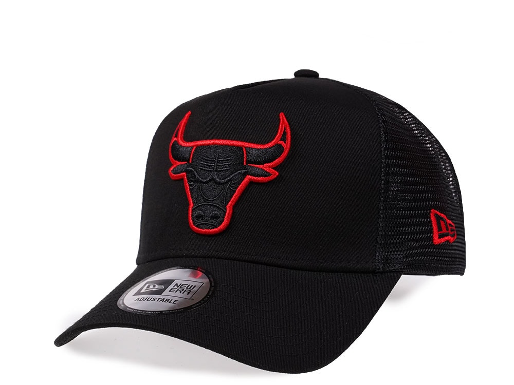 New Era Chicago Bulls Red Pop Edition A Frame Trucker Hat