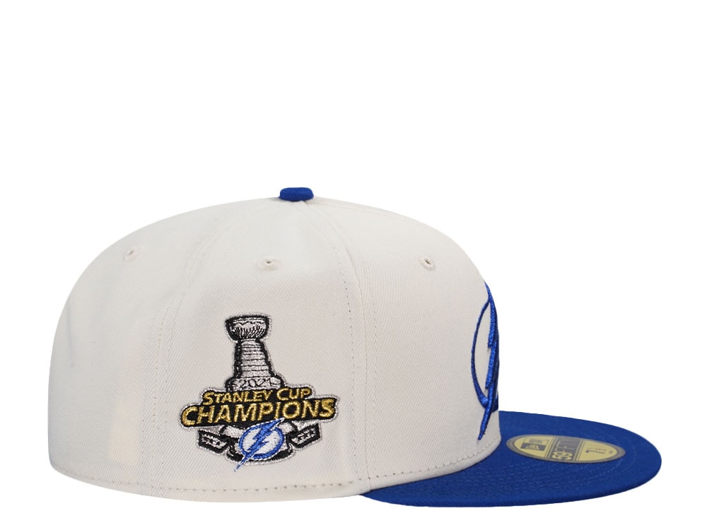 New Era Tampa Bay Lightning Stanley Cup Champions 2021 Chrome Two Tone Edition 59Fifty Fitted Hat