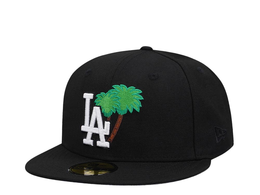 New Era Los Angeles Dodgers Black Palm Tree Edition 59Fifty Fitted Hat