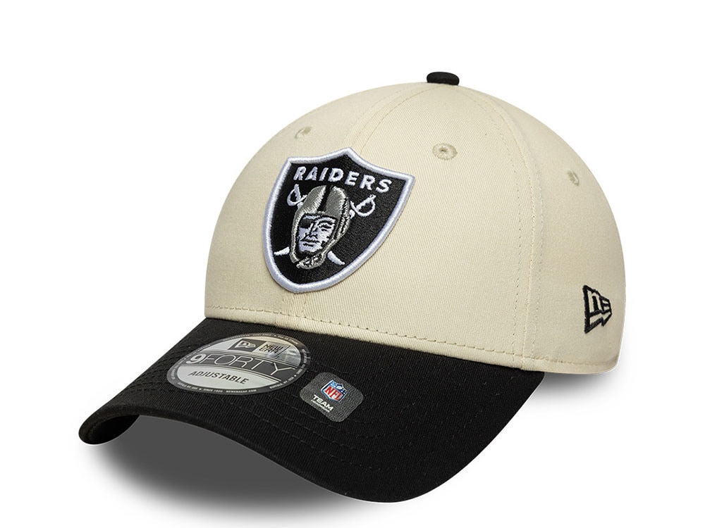 New Era Las Vegas Raiders Colour Block White Two Tone Edition 9Forty Adjustable Cap