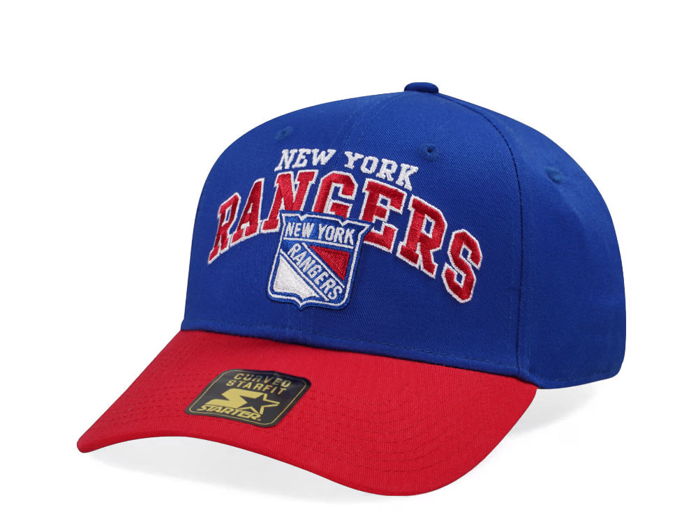 Starter New York Rangers Crowd Pleaser Edition Blue Curved Snapback Hat