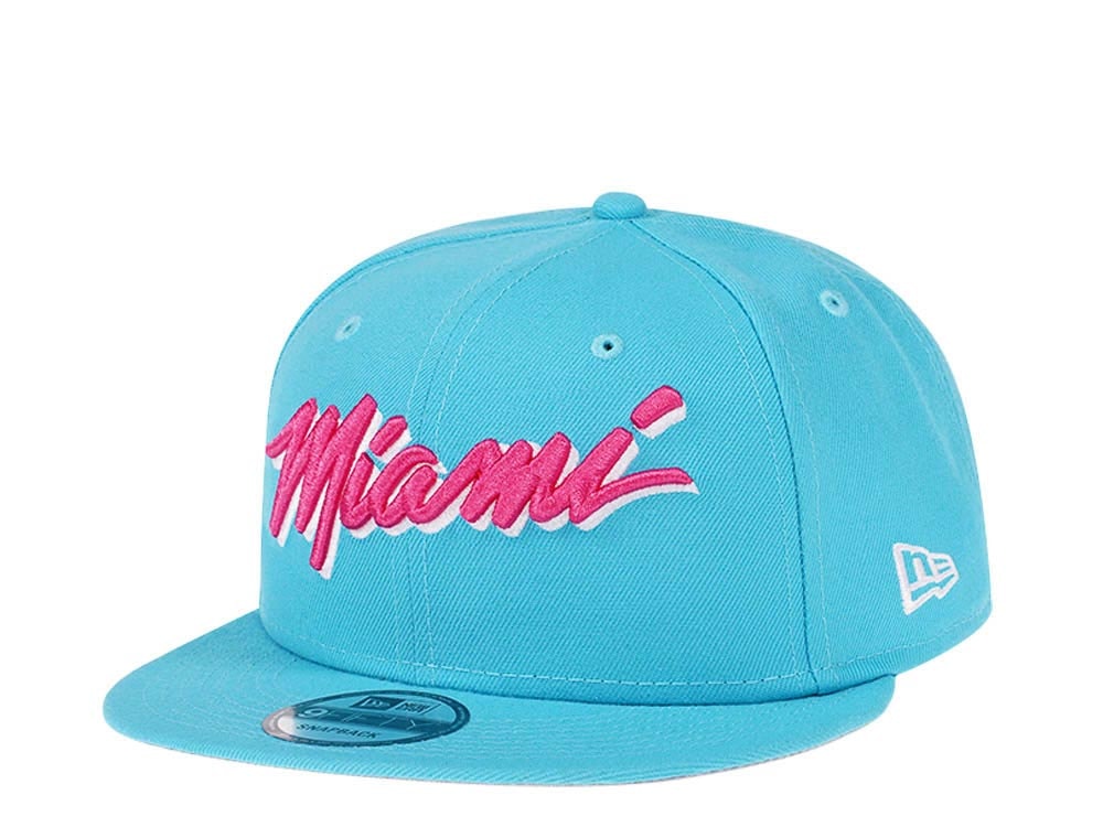 New Era Miami Heat Vice Edition Light Blue 9Fifty Snapback Hat