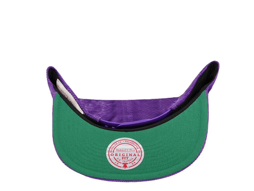 Mitchell & Ness Utah Jazz Purple Cord Hardwood Classic Snapback Hat